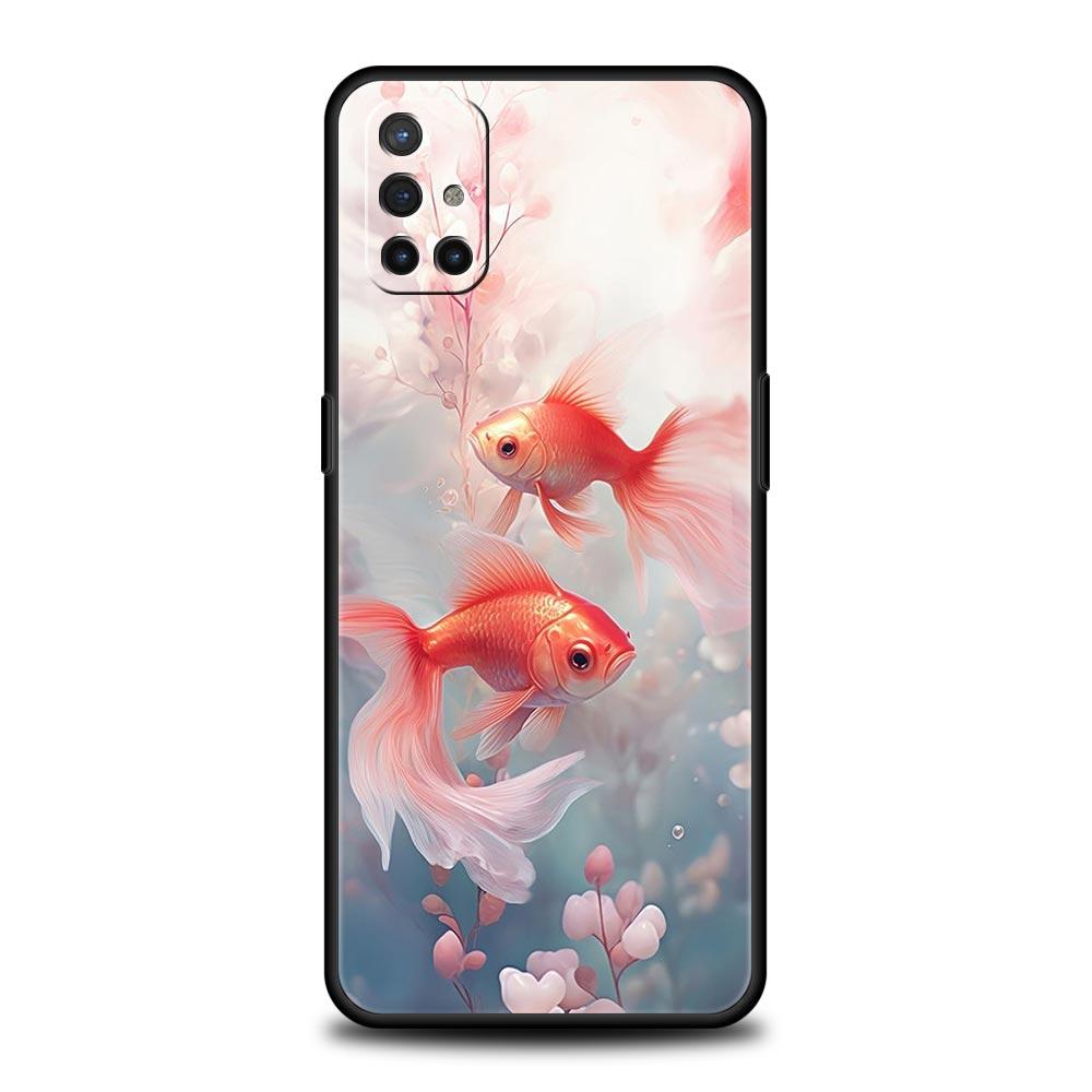 Goldfish Swimming Phone Case For Oneplus 13R 13 12R 11 10T 10R Nord N100 N200 N10 10 9 9R 9RT CE 3 2 Z Pro 5G Soft TPU Cover Bag
