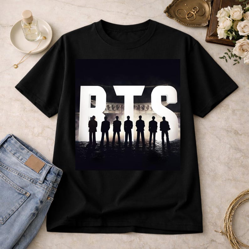

Летняя мода 2026 Футболка BTS World Tour, Концертная футболка, Футболка k-pop группы, Унисекс, Футболка Army, Мерч с тура, Сувенир 4XL