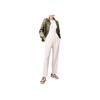 Adidas Originals Solid Color Logo Embroidered Drawstring Straight Leg Sports Pants Women Bottoms White HF7542