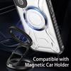 KEYSION Transparent Magnetic Case for VIVO V50 Lite 5G Silicone+PC Heavy Duty Shockproof Phone Back Cover for for VIVO V50 Lite