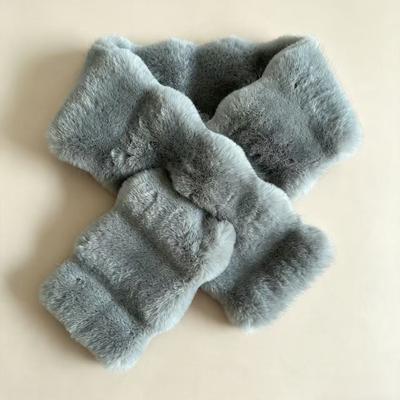 New Imitation Mink Hair Scarf Autumn and Winter Imitation Fur Plush Cross Women's Fur Scarf
