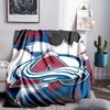 Colorado Hockey Throws Blanket Flannel Blankets Plush for Couch Bed Gifts for Men Women Travel Picnic Blanket Christmas Fan Gifts