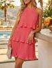 2026 European Sleeveless Patchwork Pleated Hem Women's Dress