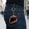 Μπρελόκ Κράνος Στυλ Μοτοσικλέτας Ακρυλικό Επίπεδο Στολίδι με Αλυσίδα και Μεταλλικούς Κρίκους για Κλειδοθήκες και Διακόσμηση Καθρέφτη Αυτοκινήτου
