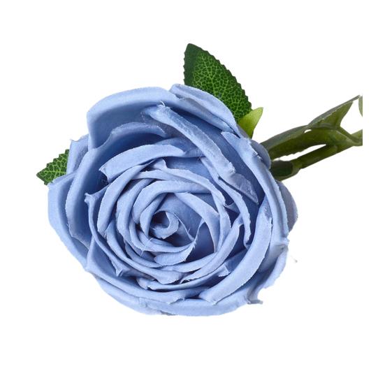 Artificial Rose Flower Big Bloom Fake Silk Rose Flower Realistic Faux Long Stem Rose Bouquet with Leaves for Home Kitchen Party Wedding Decor