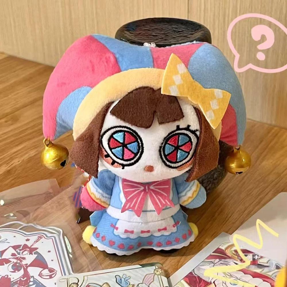 Amazing Digital Circus Pomni Plush Doll 10cm Pendant Dress-Up Pomni Stuffed Toy Gift Printed XMAS Birthday Doll for Kids Adult