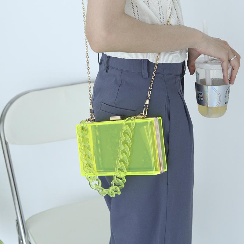 Black Quality Luxury Designer Handbags Brand Shoulder Bag Evening Jelly Transparent Party Clutches Women Handbag Acrylic Purse