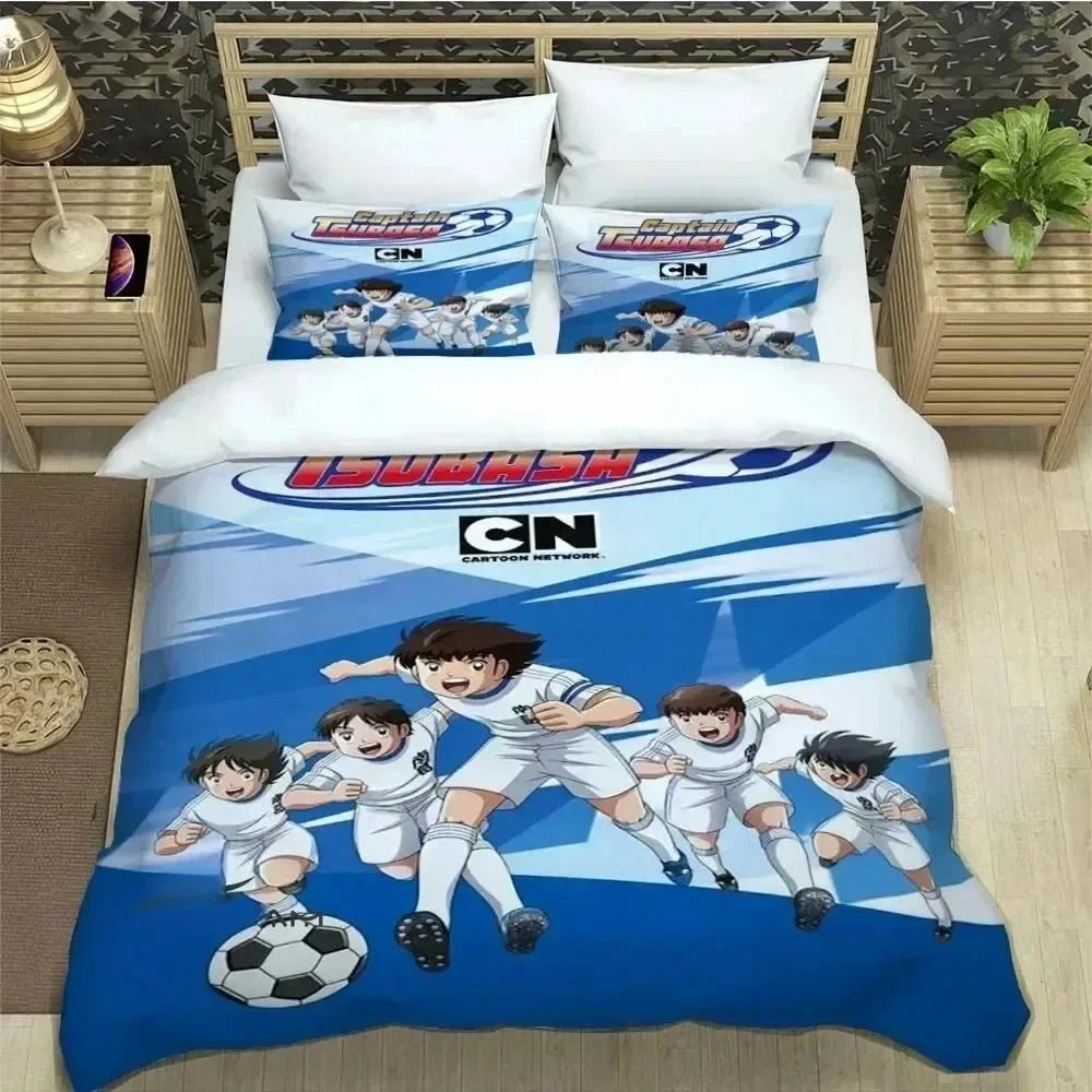 New Anime C-CAPTAIN TSUBASA Comfortable Duvet Quilt Cover Pillowcase Bedding Set Children Bedroom Decoration Home Textile