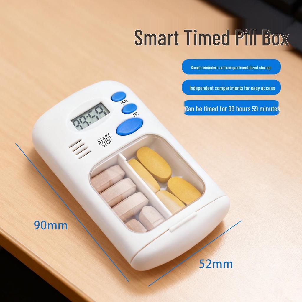 Portable Smart Medicine Box with Compartmentalized Design and Moisture-Proof Seal for Medication Reminders