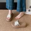 Thick-soled silver cool slippers women's summer wear 2025 new models with skirts, stepping on shit sandals, beach one-word drag