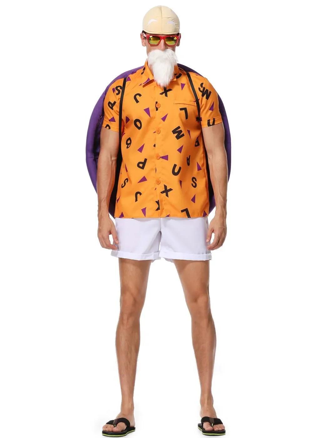 Son Goku Cosplay Kostuums Schildpad en Piccolo Cosplay Kostuums Halloween Carnaval Outfits Voor Verkleed Mannen Rolspel Aankleden M oranje