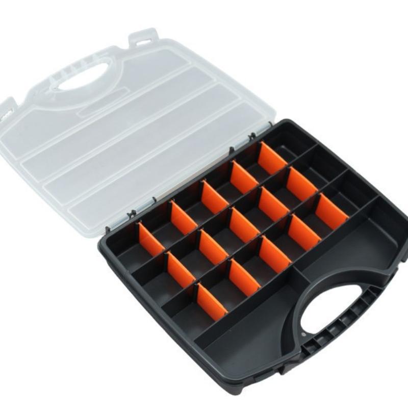 Multi-Compartment Organizer Box For Screws & Small Parts Handheld Durable Plastic Hardware And Jewelry Storage Case Compact