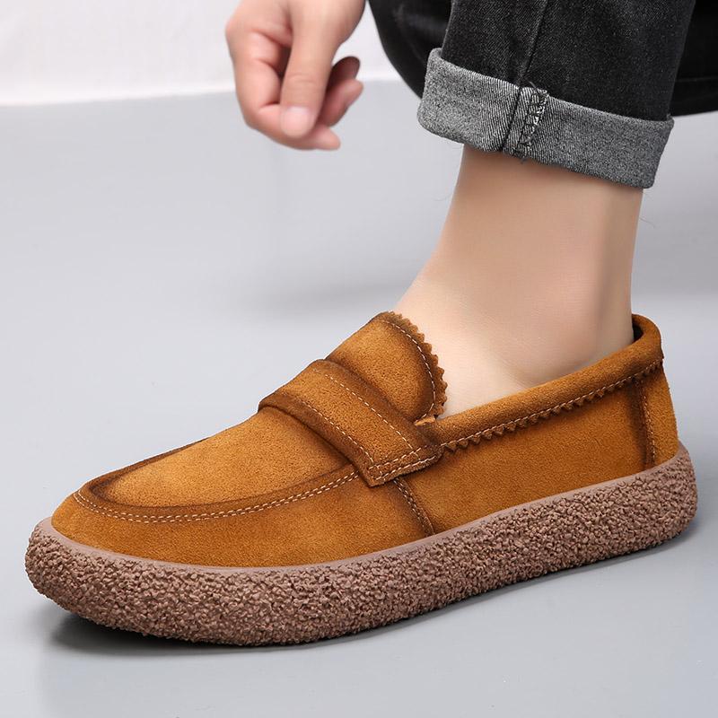 Mote Herre Loafers Luksus Semsket Skinn Fritidssko Lettvekt Kjøresko Mokasiner Håndlaget Pustende Slip-on Businessko