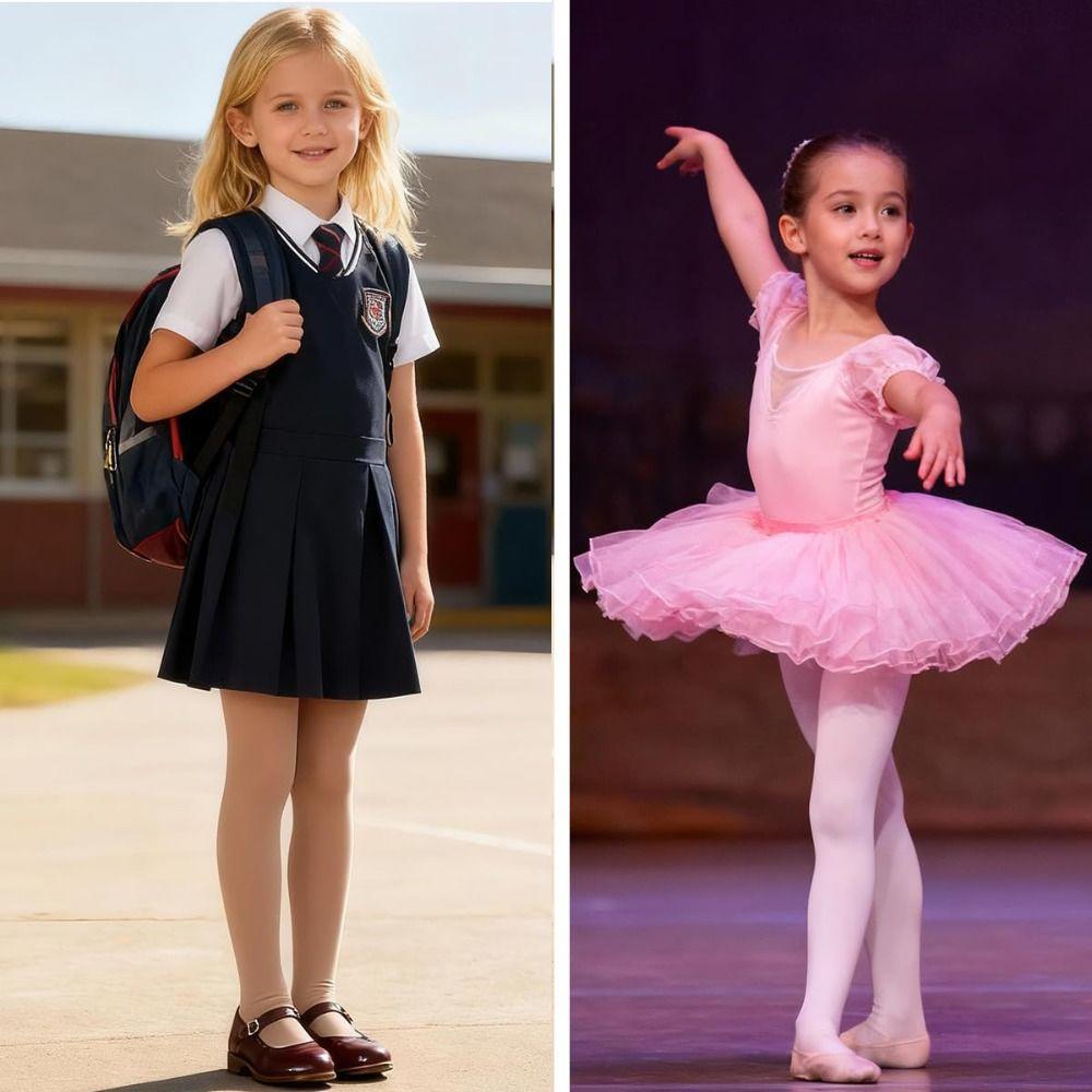 Solid Color Kids Dance Tight Thin Ballet Stocking Durable Kids Pantyhose Ballet  Spring