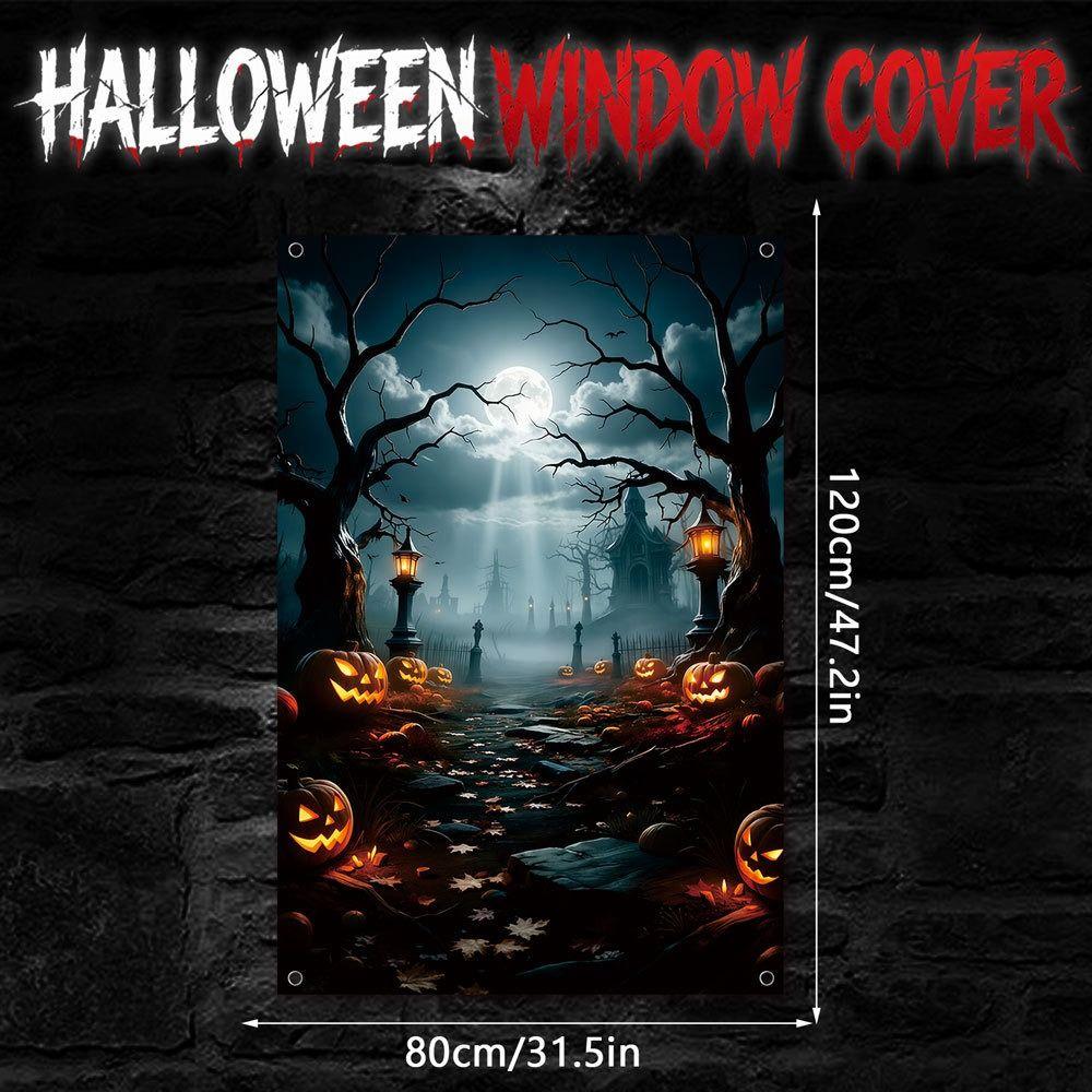 Large Size Halloween Curtain Hanging Design Horror Hanging Cloth Festival Supplies