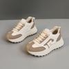 Women's Casual Sneakers Outdoor Lightweight Non-slip Lace Up Running Shoes Fashion Faux Leather Sports Walking Shoes for Women Comfortable Sneaker