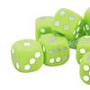 30PCS Dice Set 16MM Plastic 6 Sided Round Corners Dice Cubes for Table Games Board Games Light Green