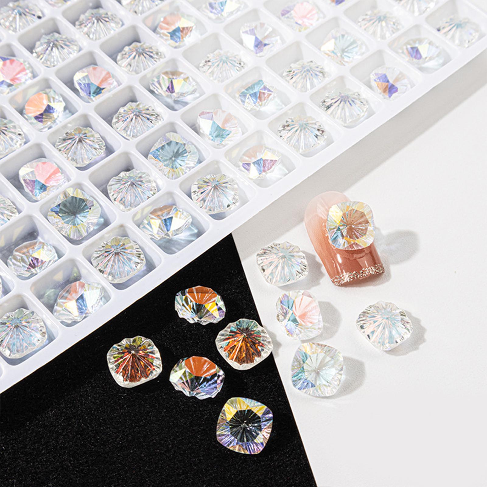 

20 шт. остроконечные стразы для ногтей, 3D-подвески для ногтей, кристаллы для ногтей в форме сердца, прямоугольные стразы с бриллиантами для женщин B