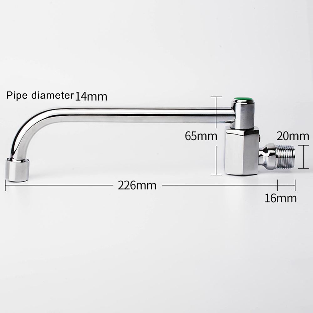 25cm Rotatable Faucet Copper Kitchen Swing Faucet Semi-automatic Faucet Pressure-resistant Rust-proof Single Handle