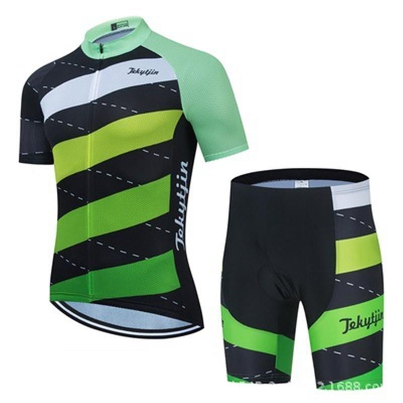 Cycling Clothes Short-sleeved Bicycles Men Women Quick-drying Breathable Mountain Bike Silicone Jacket Shorts Braces