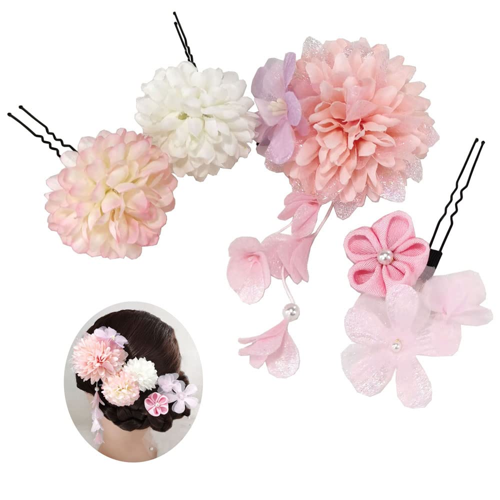 hair artificial perfect for and other traditional Japanese hair accessory for and other traditional Japanese hair clip with flower detailing