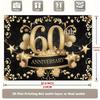 2D Ornate Gold Pattern 60th Anniversary Photo Booth Backdrop