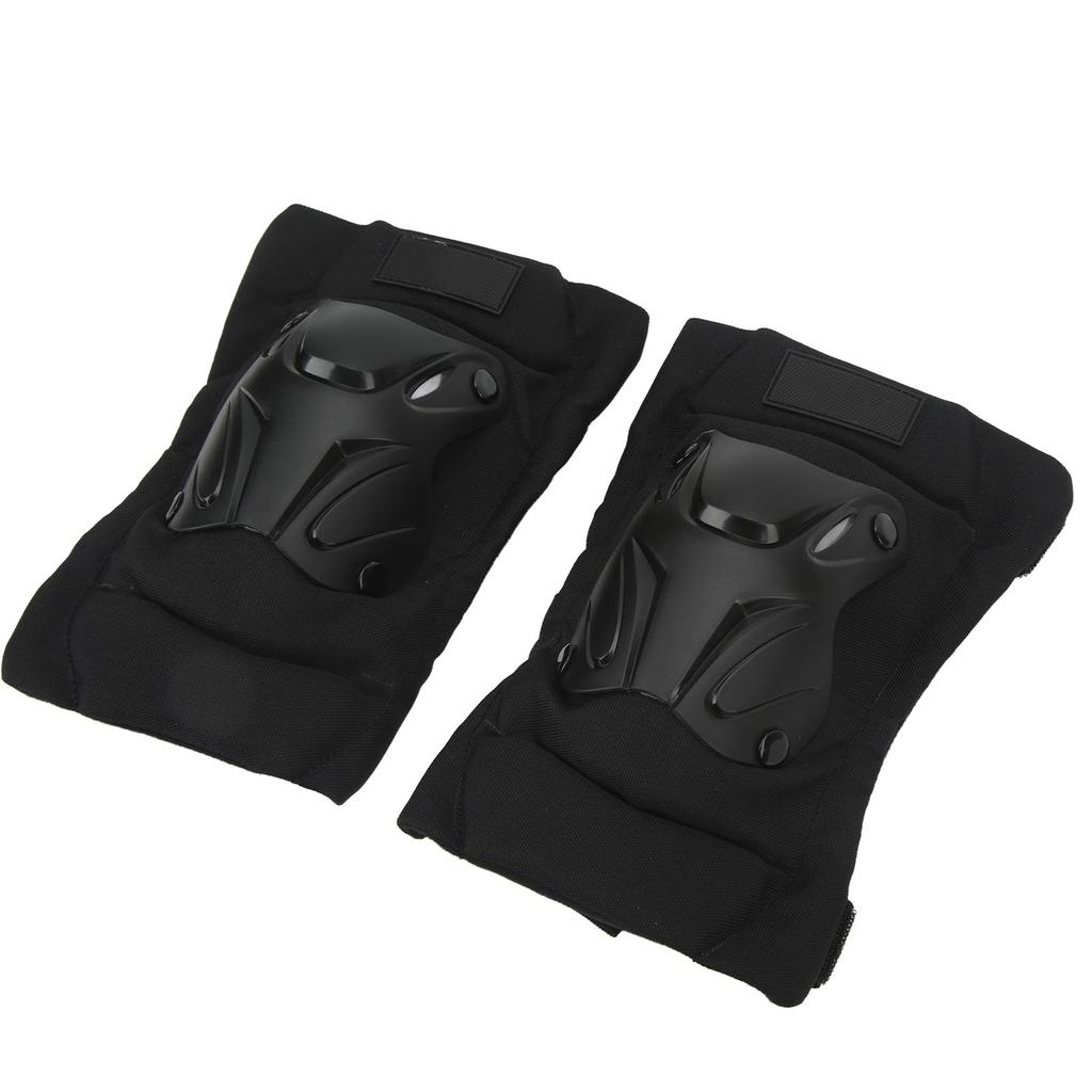 2Pcs Elbow Guards Good Cushioning Anti Slip Reflective Breathable Adjustment One Size Motocross Protector for Riding