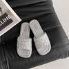Fashion 2025 Glitter Sequins Shoes Ladies Flipflops Summer Silver Slippers Slip On Slides Woman Open Toe Flats Sandalias Mujer Pantuflas