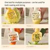 2Pcs Vegetable Cutter Multifunctional Hand Peeler Cutter Tool, Stainless Steel Blade Vegetable Slicer with Easy Grip Clog-Free Grate Design Kitchen