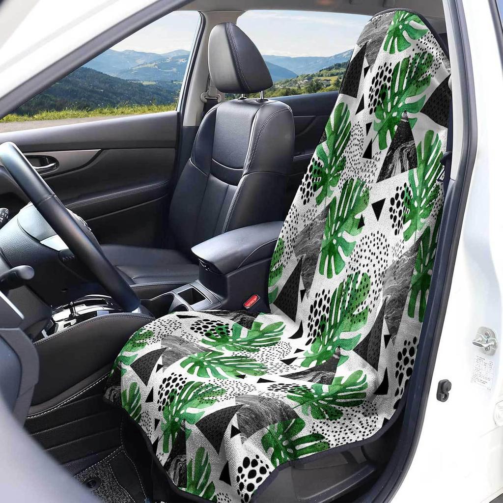 Universal Car Front Seat Leaf Towel Cover - Ideal for Gym & All-Season Use