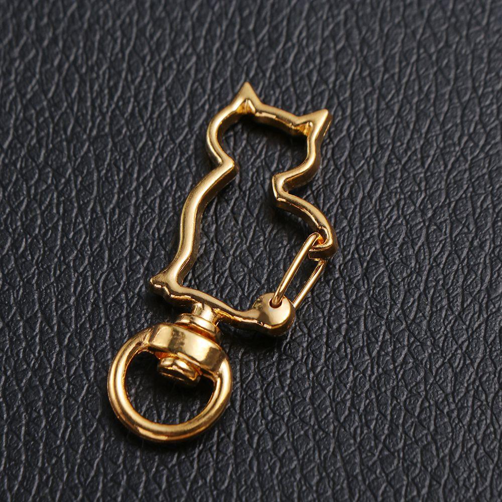 Gold Silver Plated Cat Connecting Ring Zinc Zinc Alloy DIY Keychain Buckle  DIY Jewelry