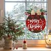 2D Flat Christmas Door Sign Wood Festive Style Christmas Hanging Ornament Hanging Wooden Christmas Sign Door Decoration