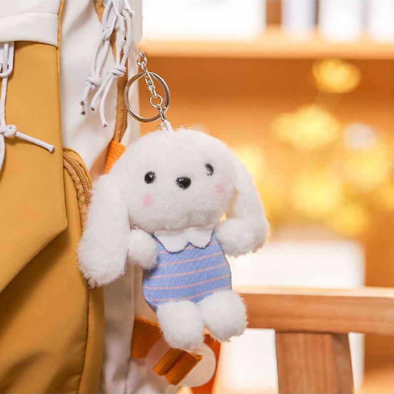 1Pcs Cute Plush Dog Pendant Keychain Pendant Backpack Hanger Car Keychain Accessories Gift