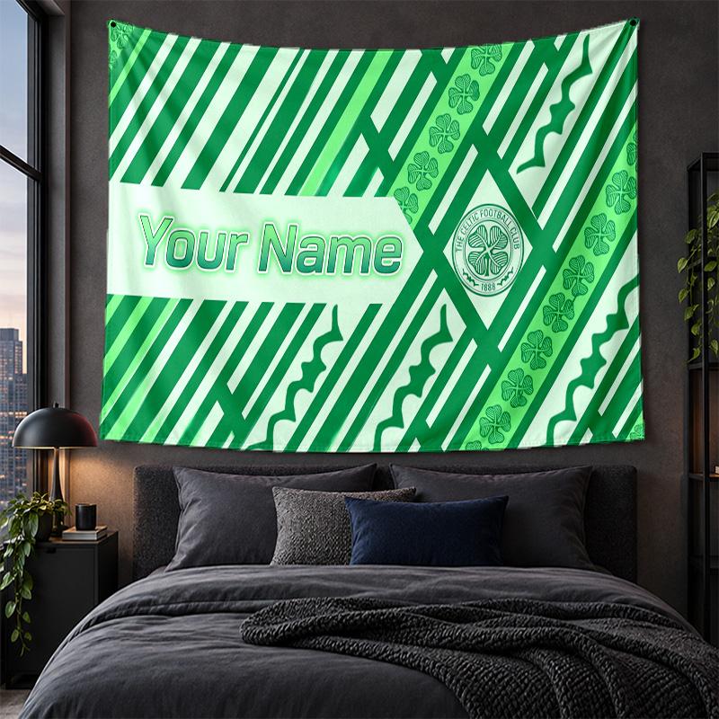 Personalized Tapestry Wall Hanging Celtic FC Pattern Art Background Cloth