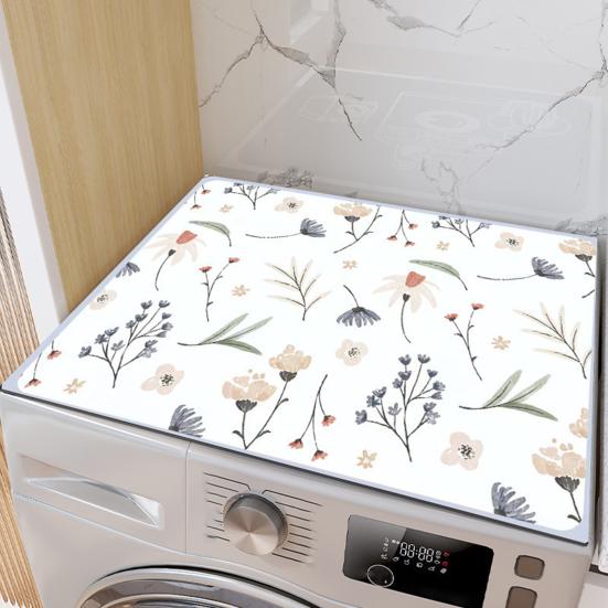 Washer Protector Mat Dryer Cover Flowers or Marble Pattern Non-Slip Highly
