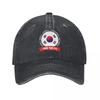 Arti Marziali Coreane Tang Soo Do Bandiera della Corea del Sud Principi Motivazionali Cappellino in Denim Cappello Estivo Leggero Cappellino da Baseball
