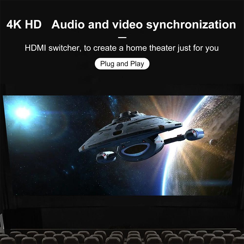 4K 2K 3D HDMI-compatible Switch 4K 30Hz 3D KVM Splitter Hub Cable for PS3 DVD TV