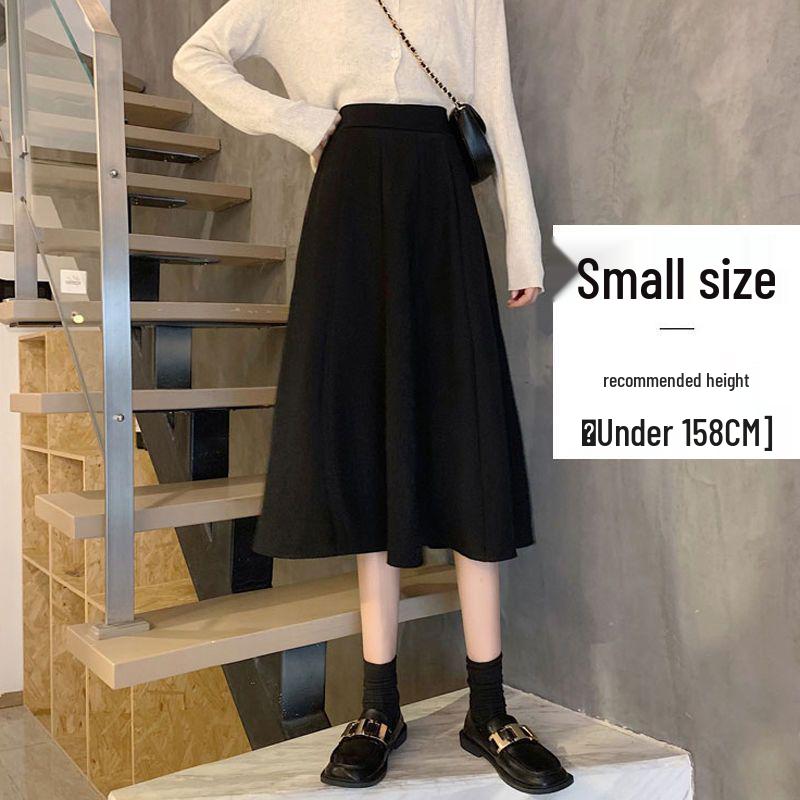 

2024 Юбка миди А-силуэта с высокой талией черного цвета: Элегантный, Стройнящий, Драпирующийся, Летний стиль XL for 120-130 lbs