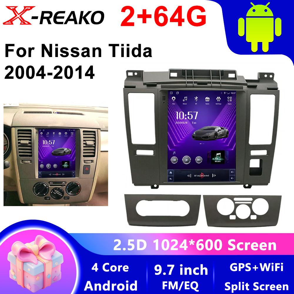 

Для Nissan Tiida Versa 2004 - 2013 Бездротовий Carplay Android 13 Вертикальний екран 9.7 Автомагнітола GPS Мультимедійний плеєр Автомагнітола 4 core 2GB+64GB CP