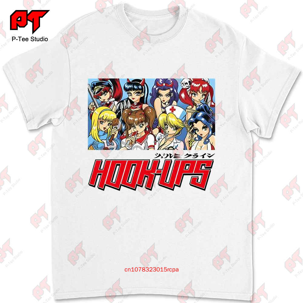 Hook Ups Skateboard Anime Girls Tshirt G02Q