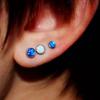3pc 3/4/5mm Opal Internally Threaded Labret Ring Set 6-12mm Steel Bar Nose Ear Tragus Monroe Lip Stud Piercing