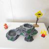 Resin Double Feeding Basin Convenient Aquarium Decoration Tank Ramp Turtle Tank Landscape  Indoor