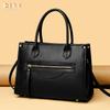 New First-layer Cowhide Simple and Versatile Design Tote Bag Large-capacity Portable Messenger Bag Bag Women