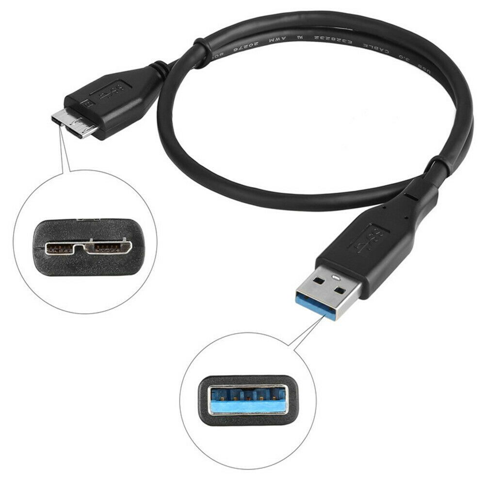 Cord Mobile Hard Disk Data Sync Cable Cord Micro B USB 3.0 Cable HDD Data Wire Hard Drive Cable