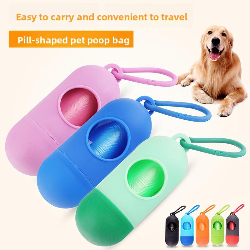 Pet Cleaning Supplies, Dog Garbage Bags, Bullet-shaped Portable Storage Boxes, Toilet Picks, Garbage Bag Boxes