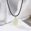 Natural Chakra Crystal Pendant Necklace High Quality Polished Assorted Stones Black Leather Rope Jewelry Gift for Yoga Enthusiasts