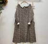 Spring Retro Japanese Style  Embroidery Cotton and Linen  Flower Loose Long-sleeved Dress Midi Dress