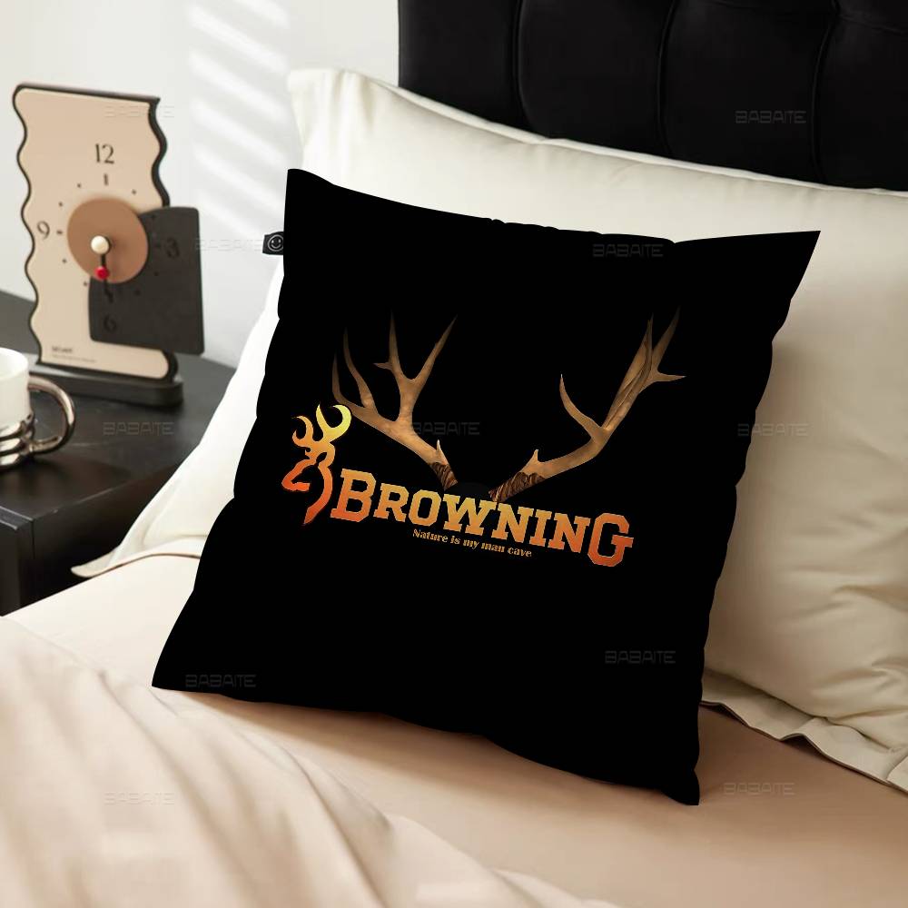 BBrownings Logo Pillow Cushion Cover Pillowcase Living Room Sofa Home Decor Customized