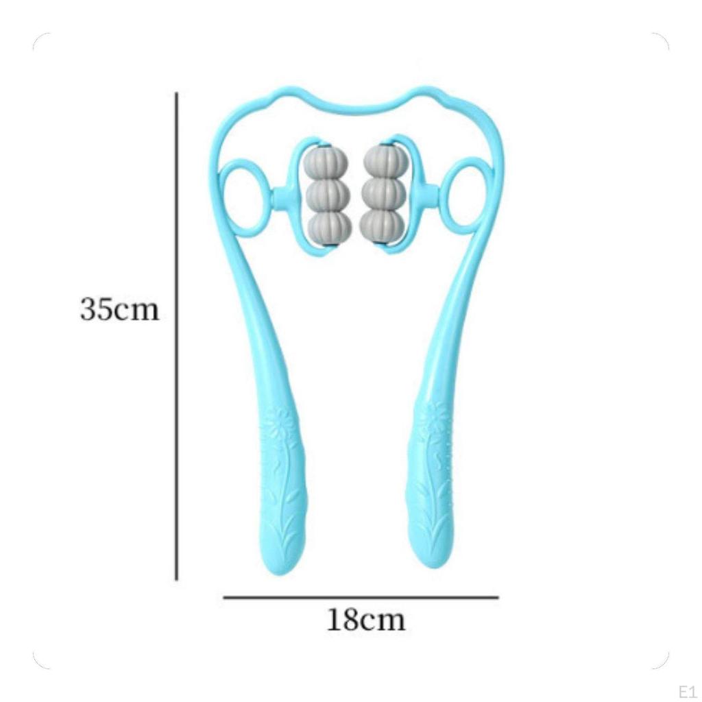 6Wheel Manual Neck and Shoulder Relaxer, MultiFunctional, Home Use Blue Solid