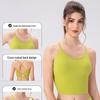 Women's Backless Padded Yoga Strappy Sports Top